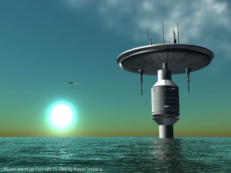 Futuristic Sea Platform