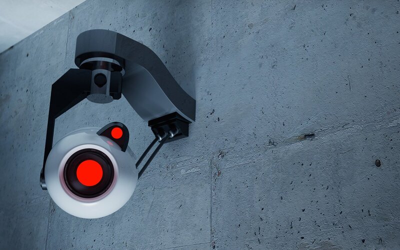 futuristic security camera