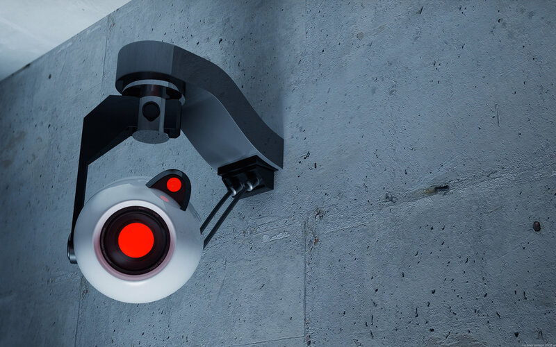 futuristic security camera