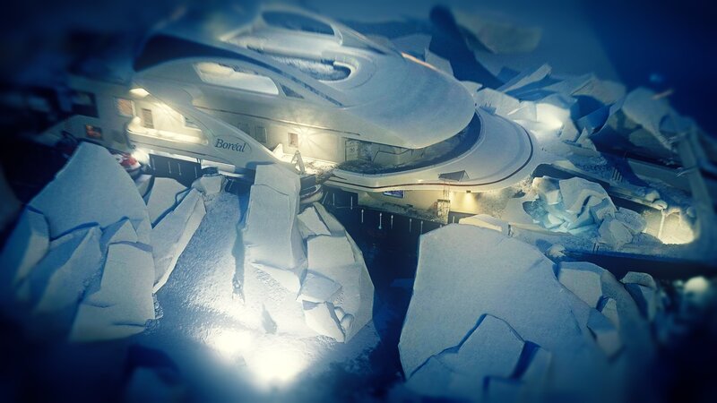 Futuristic Ship in Ice