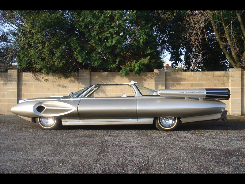 futuristic silver car