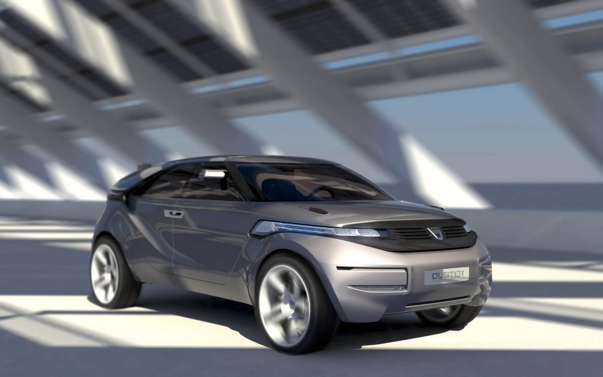 futuristic silver car concept