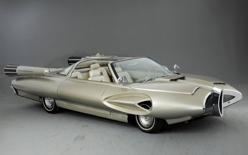Futuristic Silver Car — Photograph