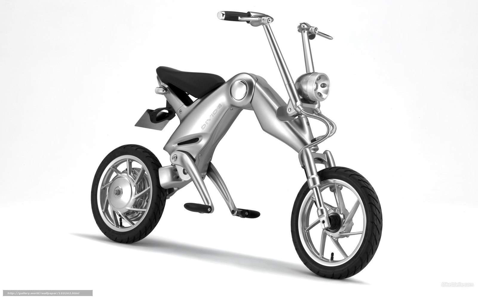 futuristic silver electric scooter