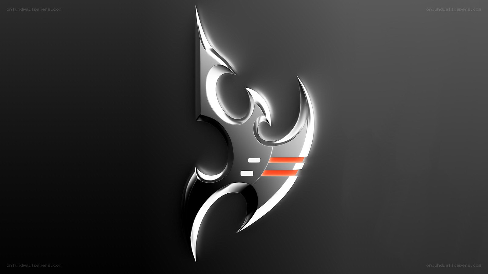futuristic silver logo design