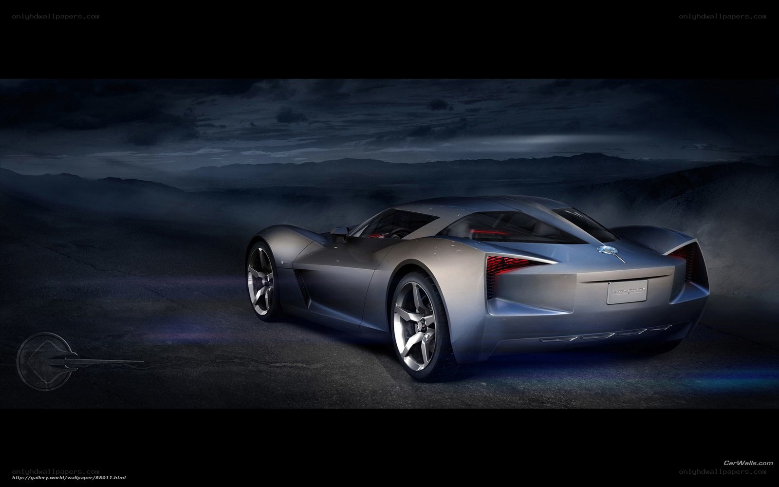 futuristic silver sports car