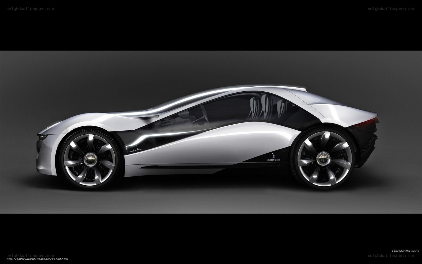 futuristic silver sports car