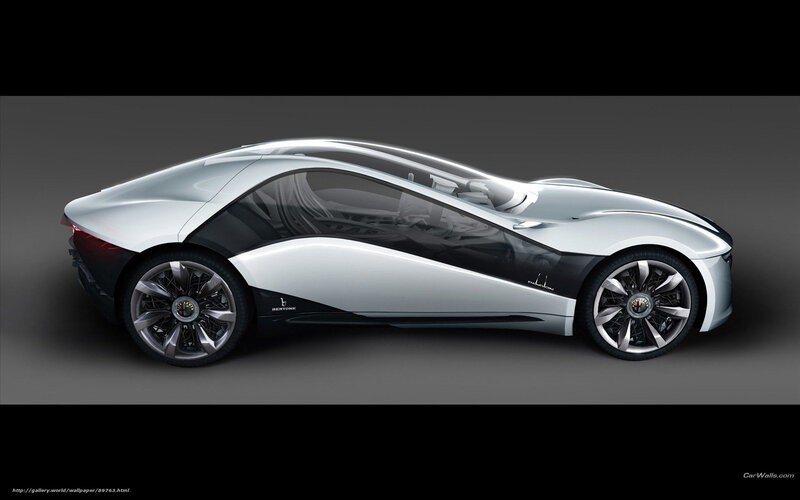 futuristic silver sports car