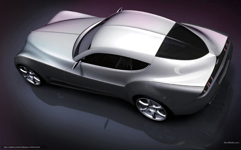 futuristic silver sports car