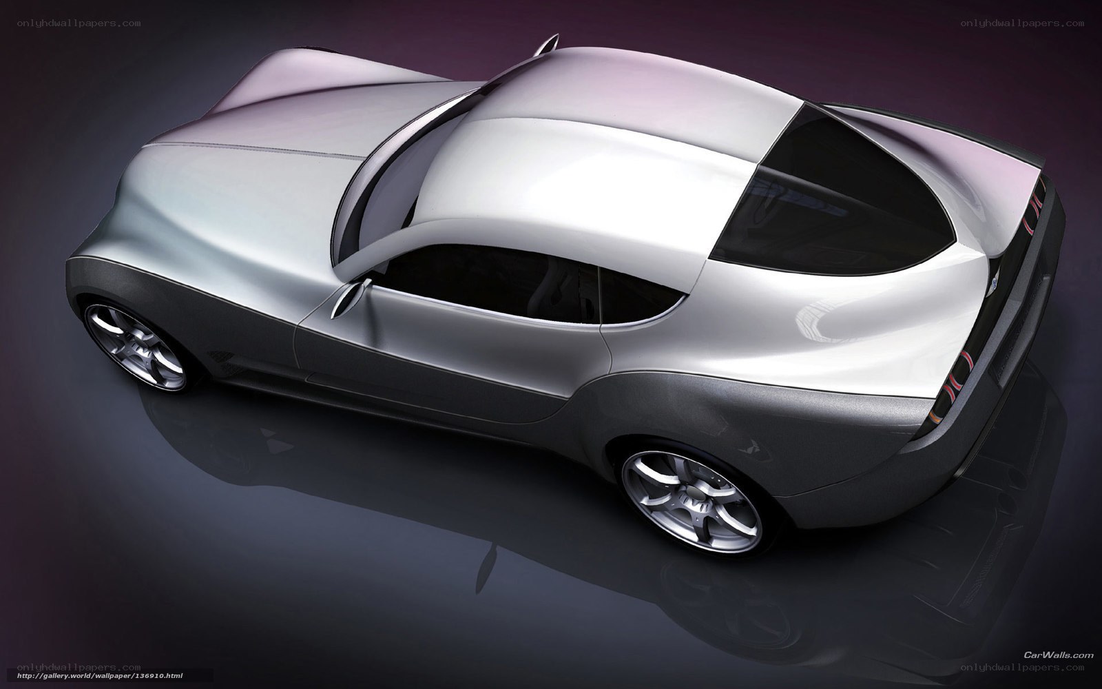 futuristic silver sports car