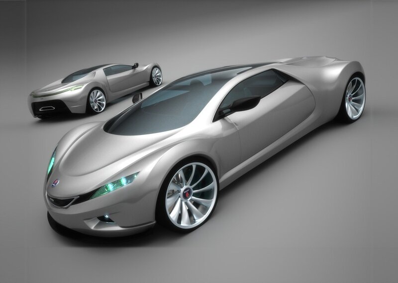 futuristic silver sports cars
