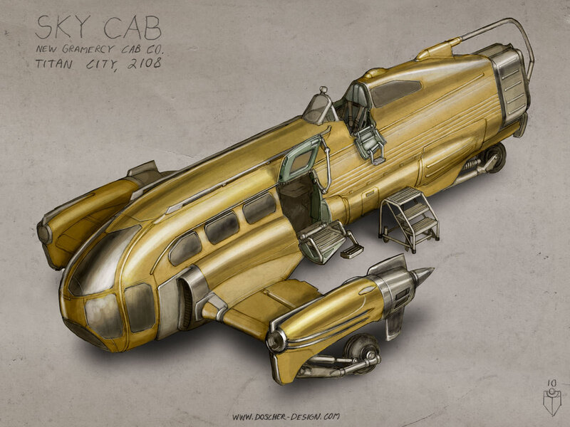 Futuristic Sky Cab Concept