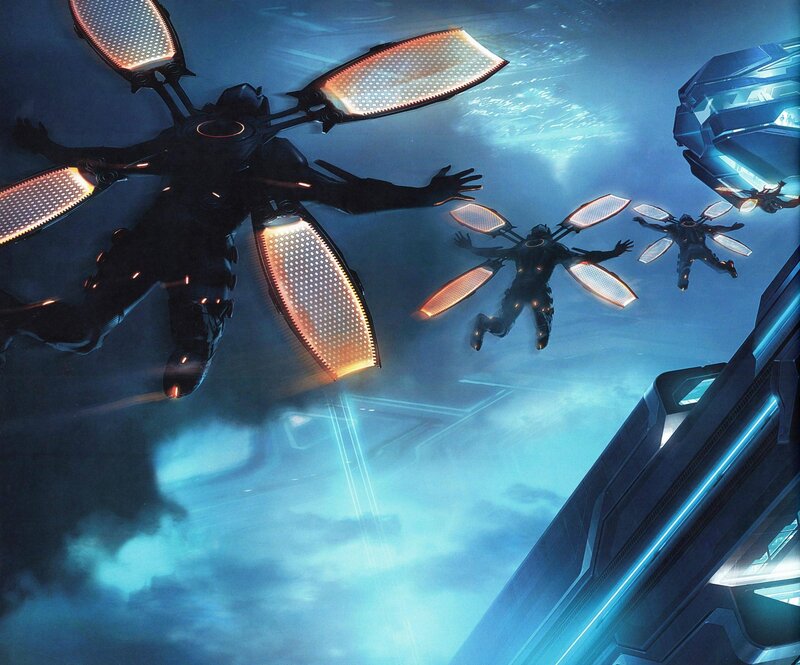 futuristic sky divers