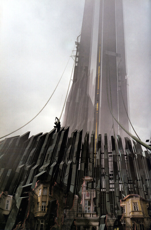 Futuristic skyscraper construction
