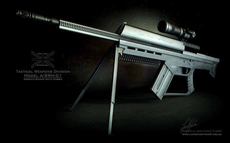 Futuristic Sniper Rifle — Black