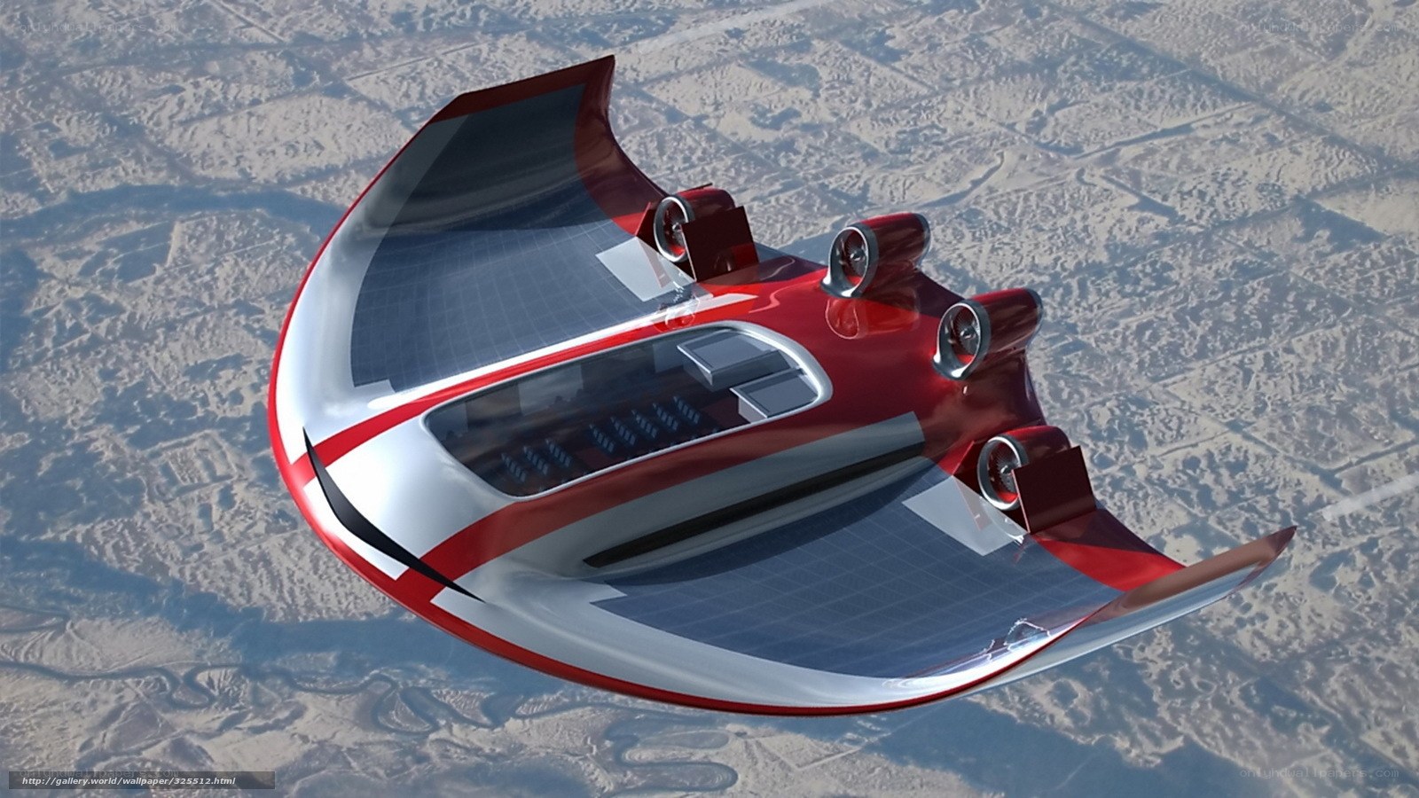 futuristic solar-powered aircraft