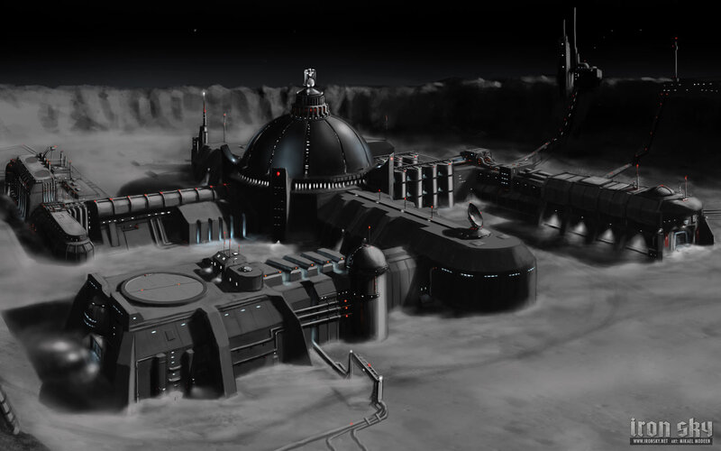 futuristic space base