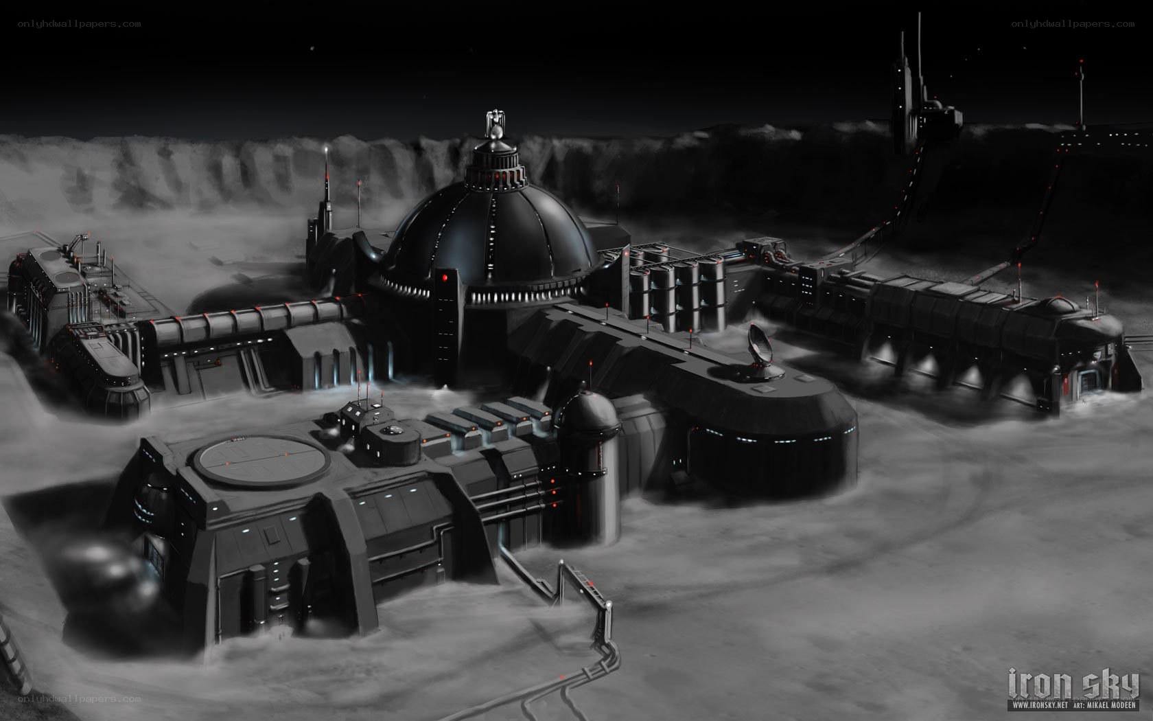 futuristic space base