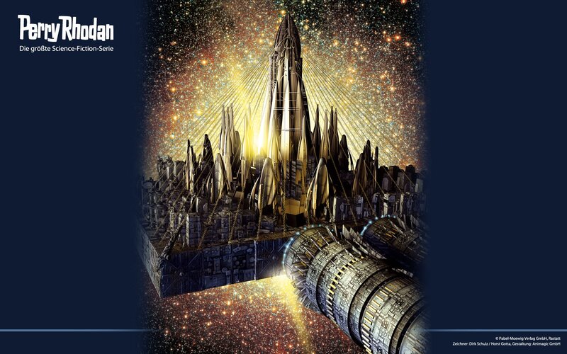 Futuristic Space City — Blue, Dramatic