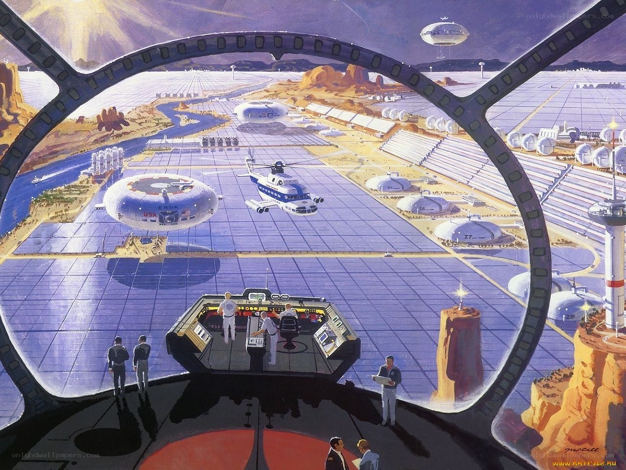 Futuristic space colony