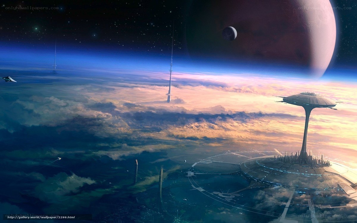 futuristic space colony