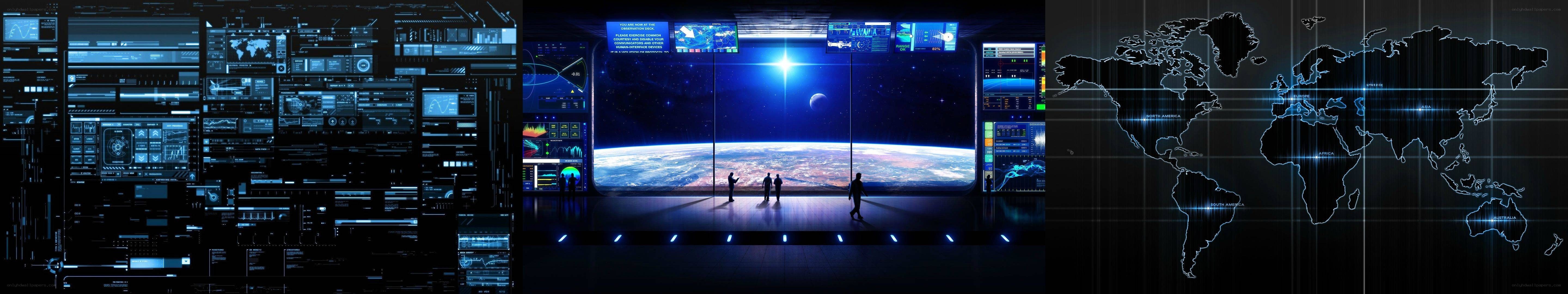 futuristic space control room