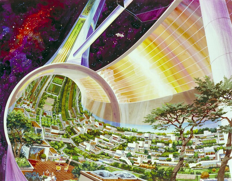 Futuristic space habitat