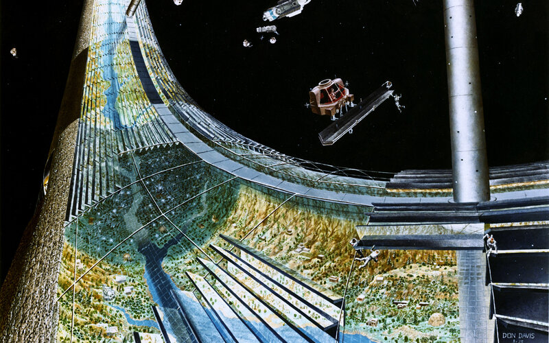 Futuristic space habitat