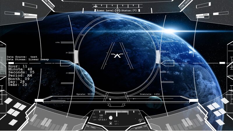 futuristic space interface