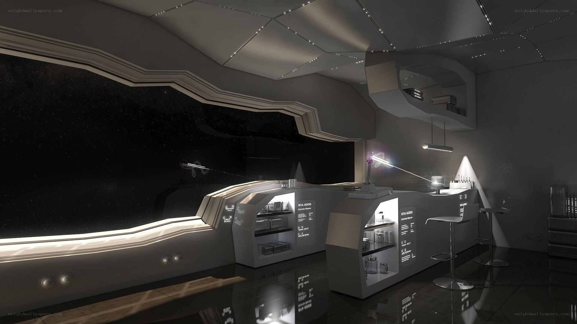 futuristic space laboratory