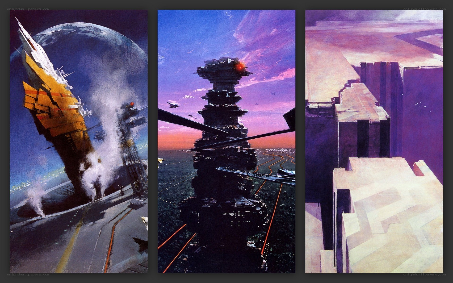 futuristic space scenes