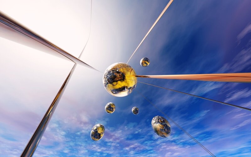 Futuristic space spheres