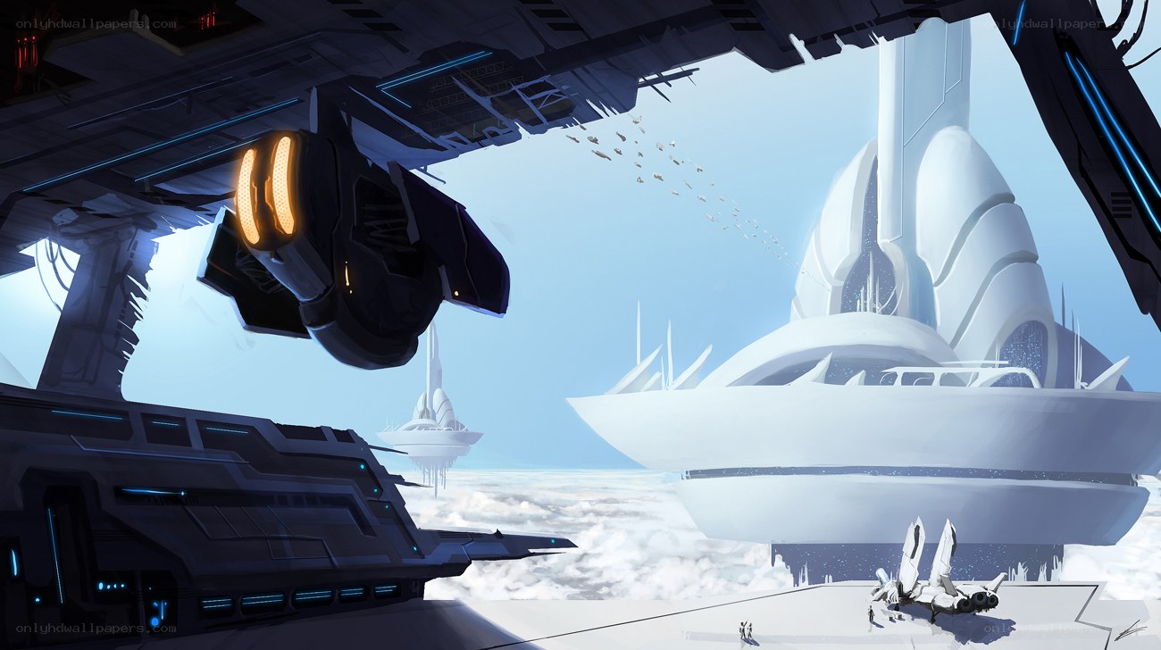 futuristic space station