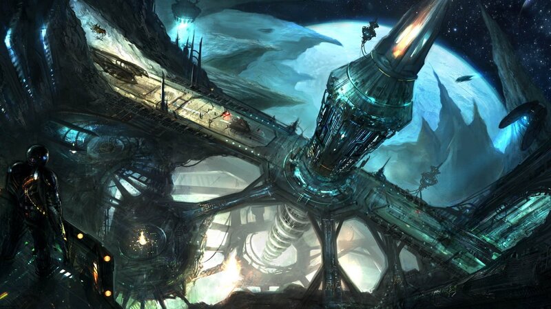 futuristic space station