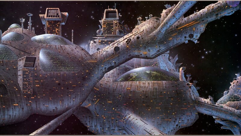 futuristic space station