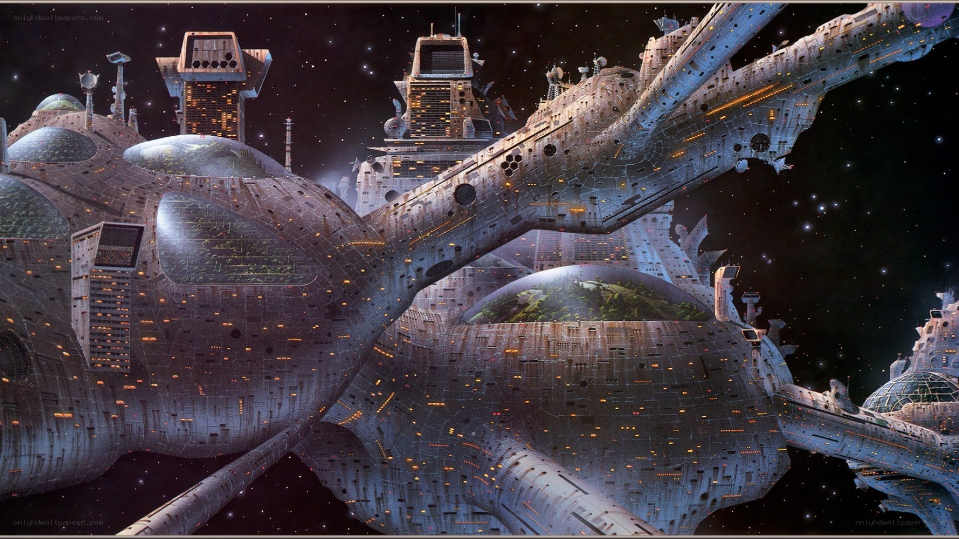 futuristic space station