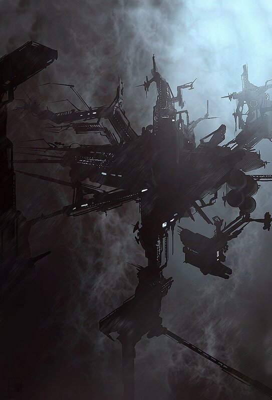 futuristic space station