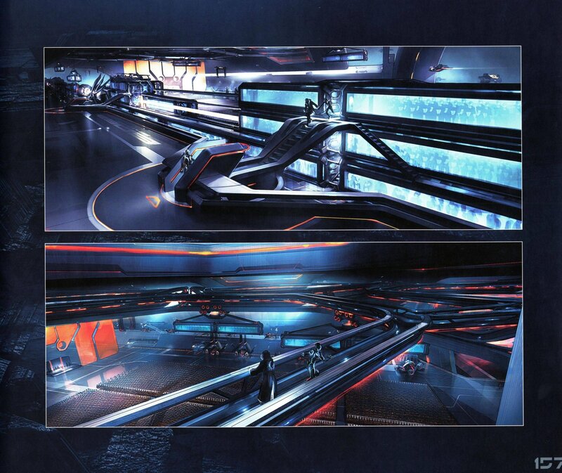 Futuristic Space Station — Blue, Dramatic, Night, Digital Art, Stairs