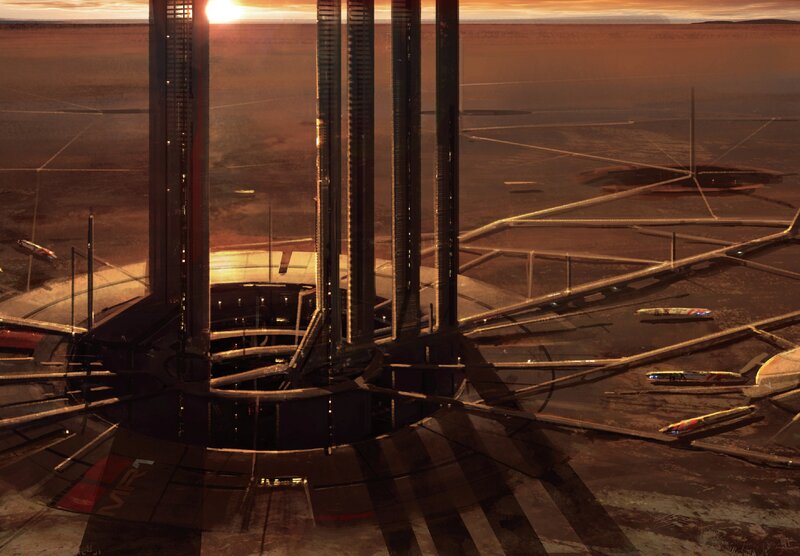 Futuristic Space Station — Brown, Dramatic