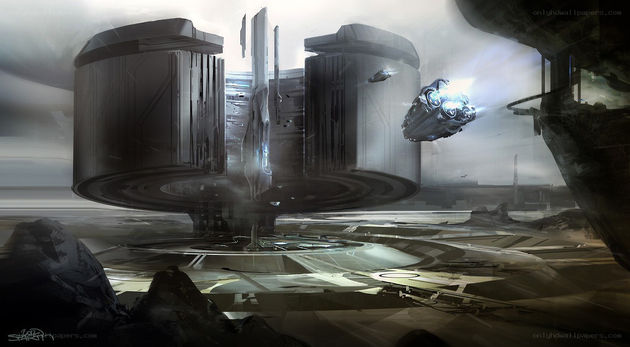 futuristic space station concept