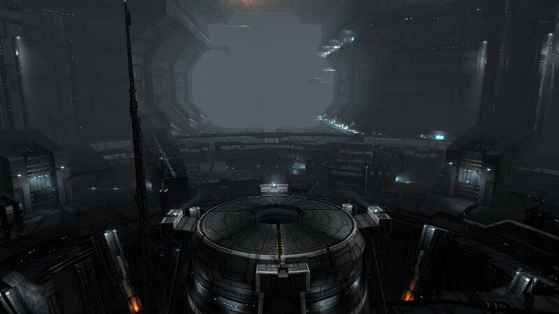Futuristic Space Station — Gray, Dark