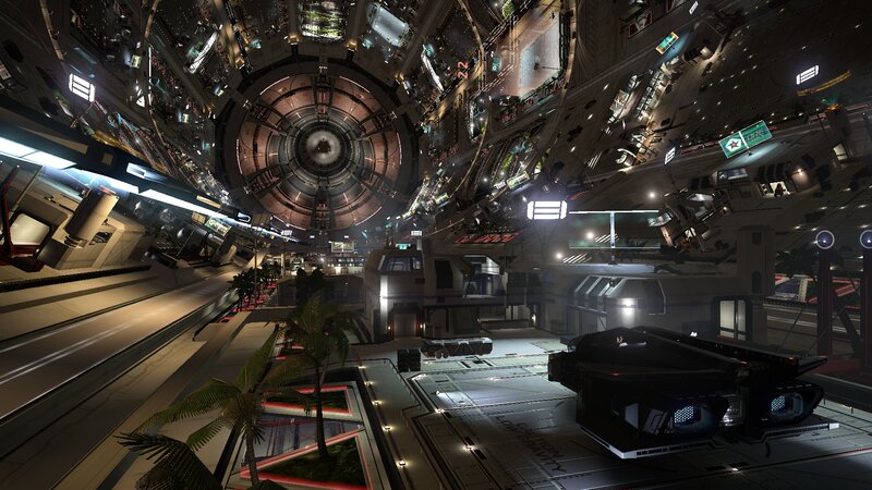Futuristic Space Station — Gray, Dramatic, Night, 3d Render