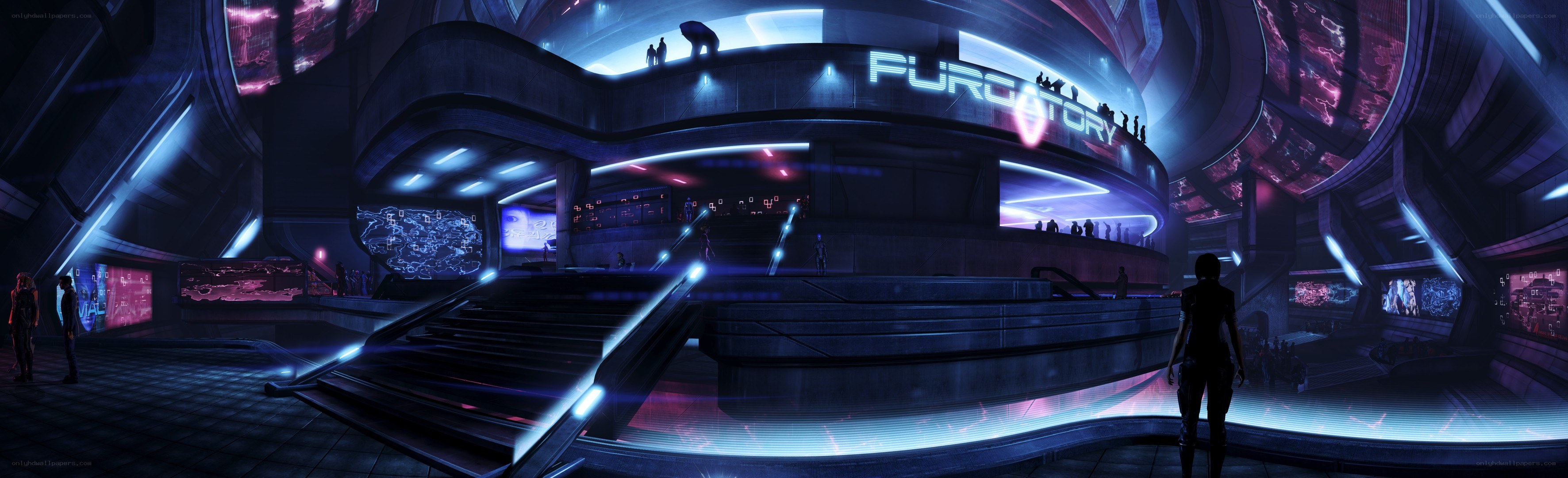 futuristic space station interior
