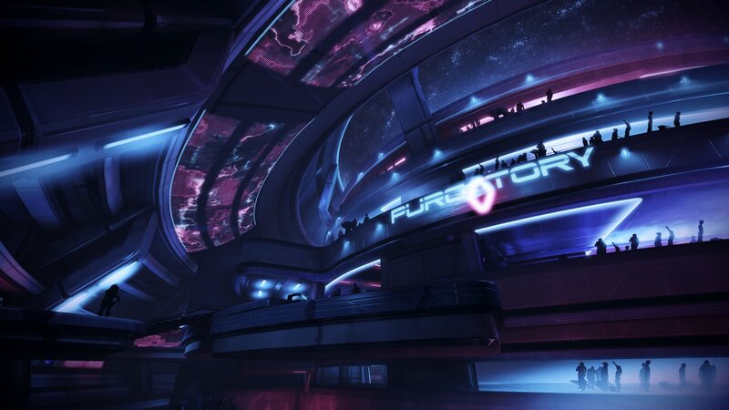 Futuristic Space Station — Purple