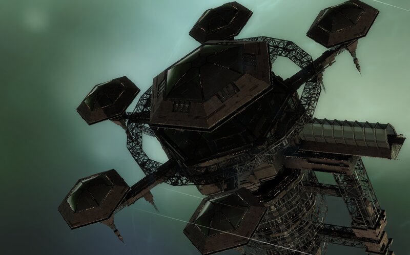 futuristic space station structure