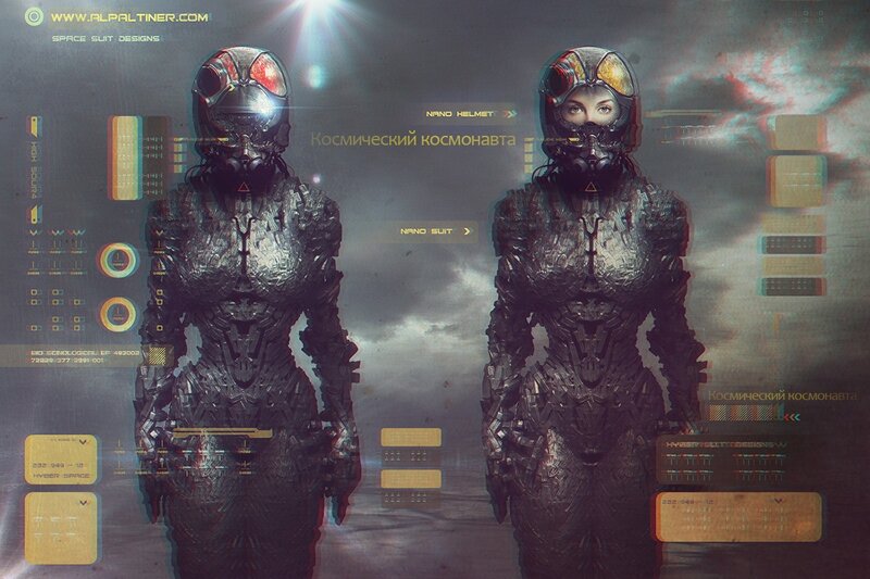Futuristic space suit designs