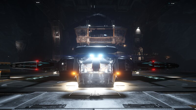 Futuristic Spacecraft — Black, Dark