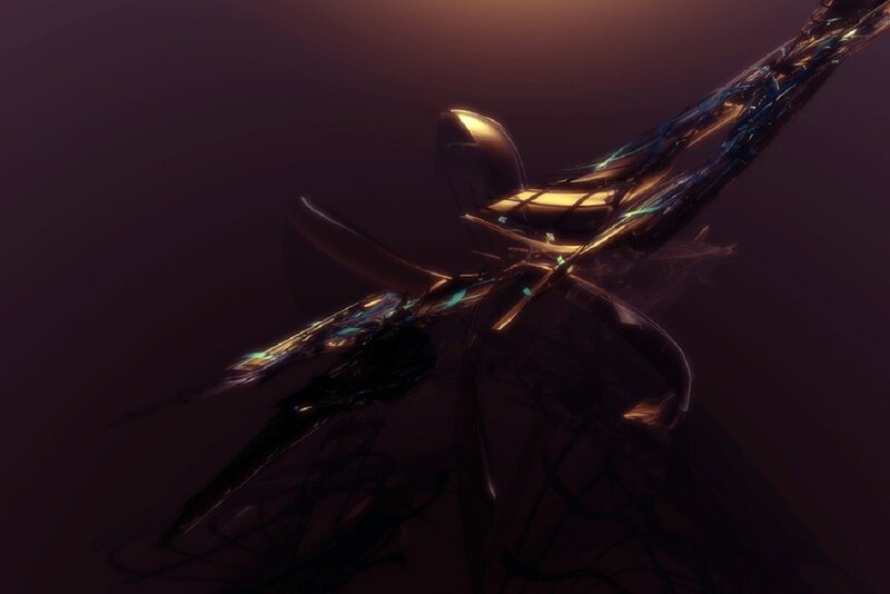 Futuristic Spacecraft — Black, Dramatic, Digital Art, Wings