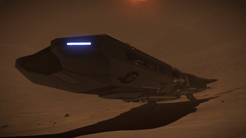 Futuristic Spacecraft — Brown, Dramatic, Night