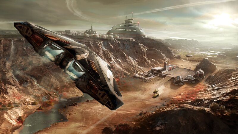 Futuristic Spacecraft — Brown